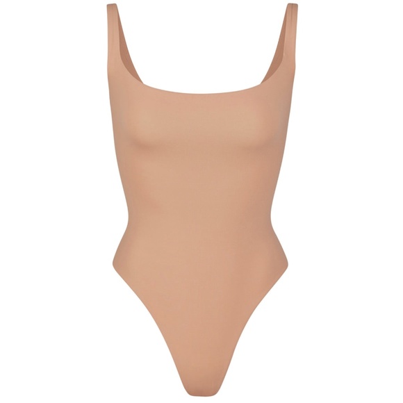 SKIMS Tops - NEW LARGE SKIMS OCHRE FITS EVERY BODY SQUARE NECK BODYSUIT